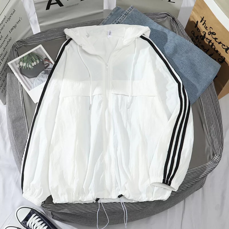 Ladies Summer Thin Hooded Windcheater 