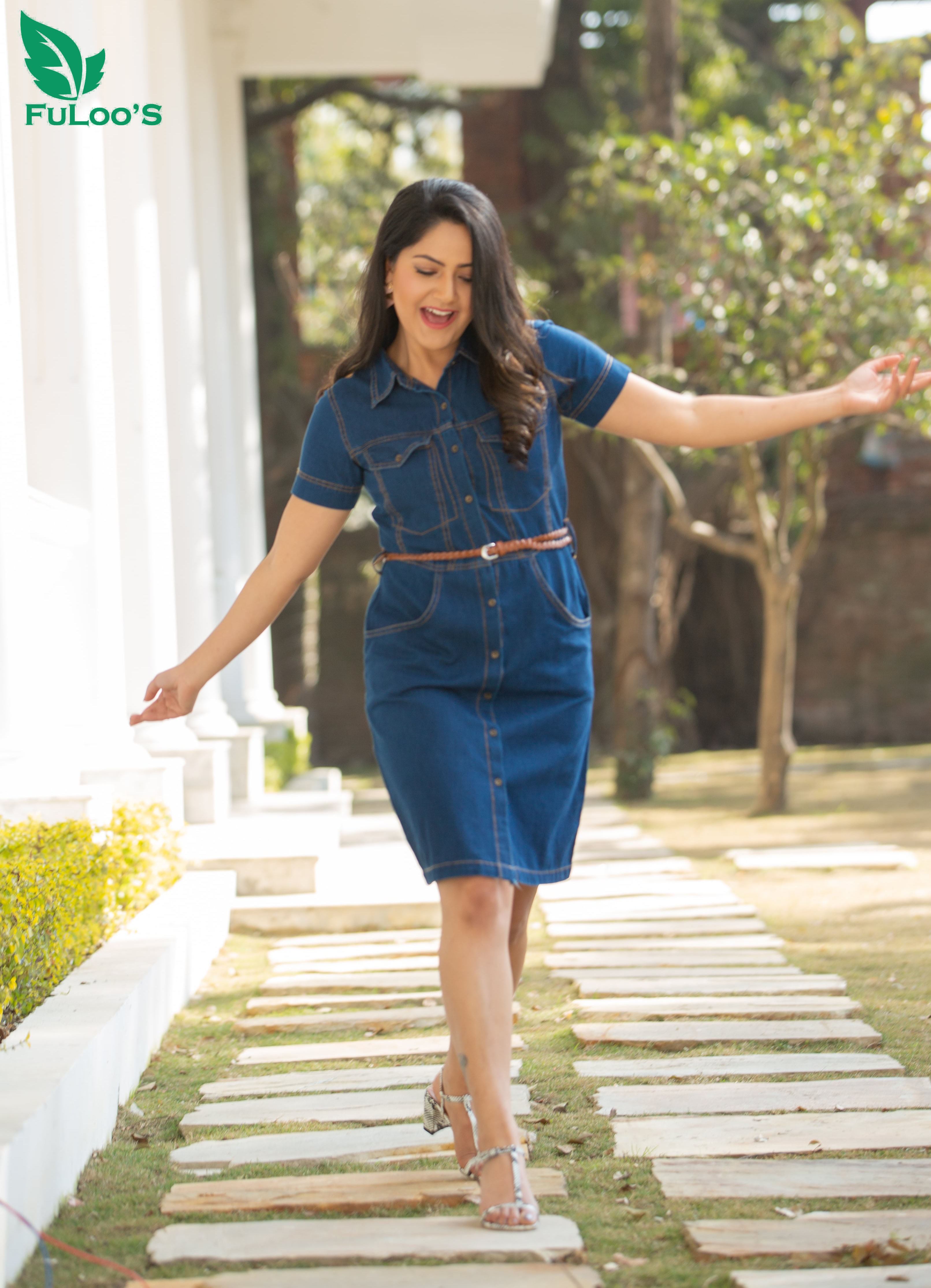 Jeans single piece dress online