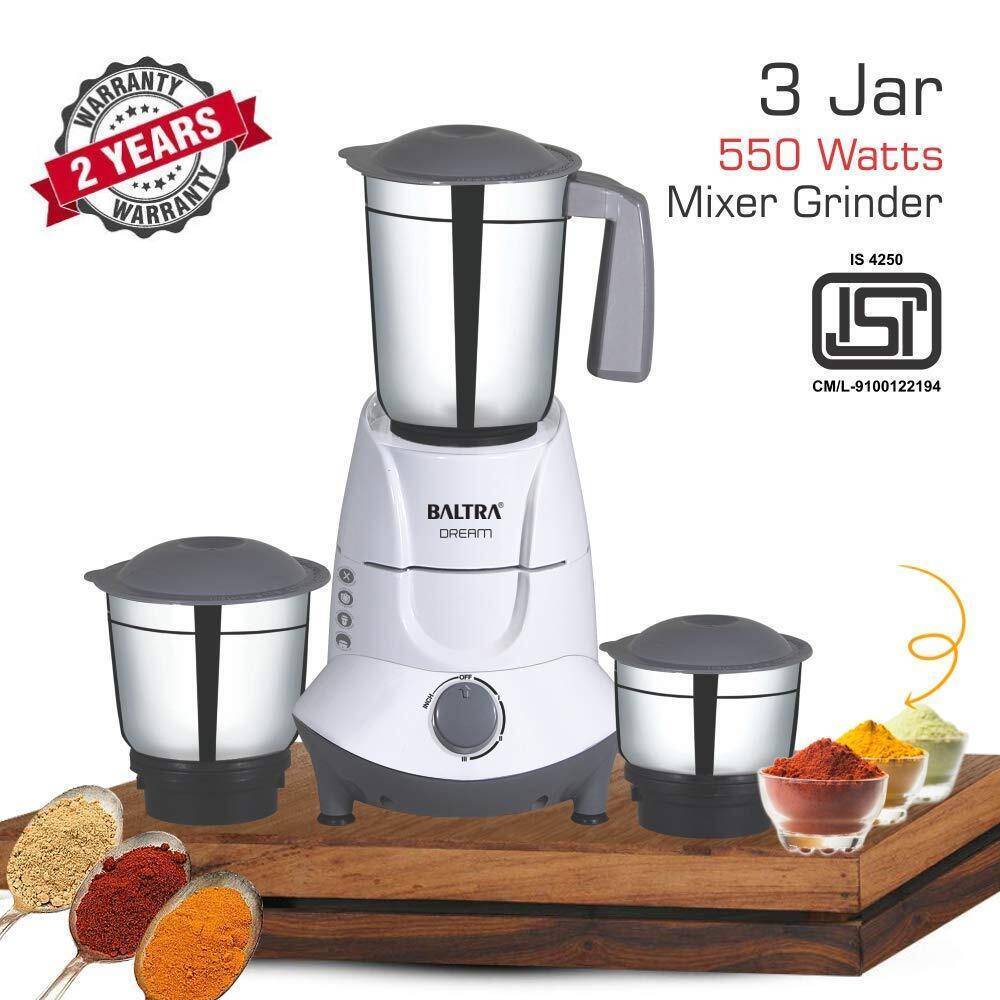 TV & Home Appliances Kitchen Appliances Baltra Mixer Grinder Dream 3 Jar 550watt Biz
