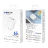 MICCELL 65W GaN Charger | 3-Port Fast Charging Adapter (2×USB-C + USB-A) | PD Power Delivery | Universal 110–240V | Travel-Friendly | VQ-65W