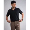 Black Wrinkle Free Polo T-Shirt