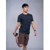 Black Regular Fit Round Neck Sports T-shirt