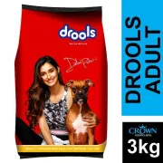 Drools Chicken and Egg Adult -3Kg(Calcium Milkbone 190g Free) By Crown Aquatics