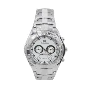 Chronograph Design Round White Dial Watch For Men