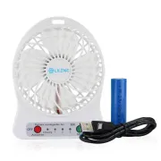 Mini Portable Lithium Battery Rechargeable Fan (White)