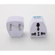 White 10A Travel Adaptor (2 Piece)
