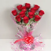 Red Rose Bouquet 12 Stems