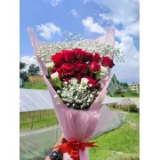 Beautiful Rose & Carnation Bouquet - 15 Stems