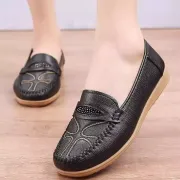Womens Soft Sole Flats Round Toe Comfort Loafers Sequins Concise Shoes Breathable Lightweight Walking Shoes