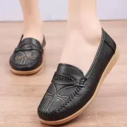 Womens Soft Sole Flats Round Toe Comfort Loafers Sequins Concise Shoes Breathable Lightweight Walking Shoes