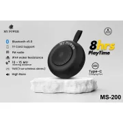 MyPower MS200 Portable Bluetooth speaker, Waterproof Speaker, High Sound Quality, Small size Black Color Speaker MS200