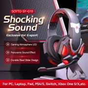 G10 USB stereo wired computer headsets with microphone and led light ,best gaming headphone