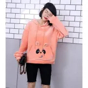 Bear Hoodies Korean Style Long Sleeve Top Sweatshirt For Women's