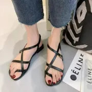 Luxury Flat New Gladiato Buckle Strap Fashion Sandal 2022 Flip Flops For Women's - Fashion | Women's Footwear |