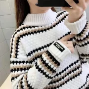 Women's Sweater New Autumn Winter Turtleneck Sweater Women's High Neck Loose Korean Fashion Knitting Sweater For Women