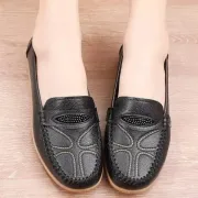Womens Soft Sole Flats Round Toe Comfort Loafers Sequins Concise Shoes Breathable Lightweight Walking Shoes