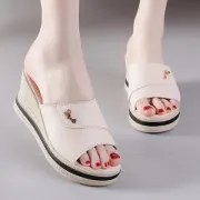 Fashion Flip Flops 7cm Women Shoes Slippers Platform Summer Shoes Open Toe Wedges Sandals - Fashion |