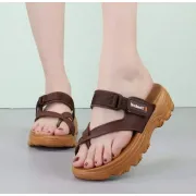 New Korean Version Thick Bottom Fitting Sandals Women'S Single Finger Velcro Slippers 8022 | Sandals For Women