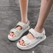 Korean Hook & Loop Open Toes Fashion Mesh Breathable Platform Comfortable Non-Slip Casual Sandal - Fashion |
