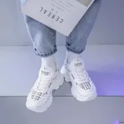 Women Chunky Sneakers New Casual Women Shoes Thick Sole Fashion Platform Sneakers Ladies Sport Shoes White Vulcanize Shoes