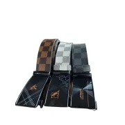 Stylish Trending Men's Genuine PU  Leather Automatic buckle belt ( Free pair of arm sleeves)