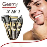 3 In 1 Geemy 595 Hair Trimmer, Beard Trimmer And Shaver
