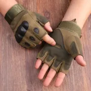 Military Tactical Hard Knuckle Half Finger Gloves