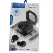 Solid Power MAX 19 Bluetooth Stereo Earbuds | 35H Playtime | Noise Reduction & Touch Control