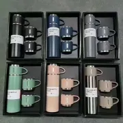 Multicolor Vacuum Flask Set Stainless Steel Drinking Metal Water Thermos Bottle with Cup 500ML