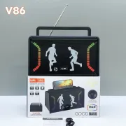LP-V86 RGB Portable Wireless Bluetooth Speaker with FM, TF/USB, 10W Subwoofer