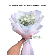 White Rose Premium Customized Bouquet