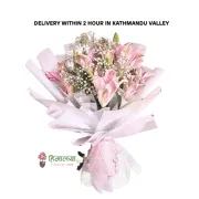 Glamorous Pink Lily Bouquet