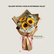 Sunflower & Baby’s Breath Mix Bouquet