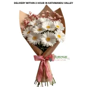 White Daisy/Gerbera Premium Bouquet