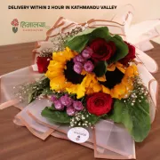 Sunflower Daisy & Rose Mix Premium Bouquet