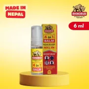 RhinoRub 4 in 1 Roll-On 6ml - Muscle Pain, Joint Stiffness, Headache, Cold and Congestion