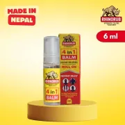 RhinoRub 4 in 1 Roll-On 6ml - Muscle Pain, Joint Stiffness, Headache, Cold and Congestion