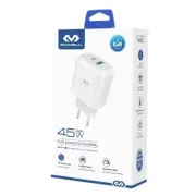 Miccell 45W GaN Fast Charger | USB-C + USB-A PD Adapter for Laptop & Phone (Nepal)