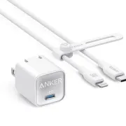 Anker 511 Charger (Nano 3, 30W) with USB-C to Lightning Cable