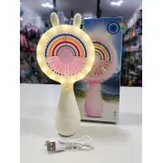 Rainbow Bunny Handheld Fan