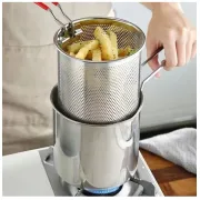 304 Stainless Steel Deep Frying Pot Kitchen Fryer Tempura Fryer Pan Fry Kitchen Pot Chicken Fried Frying Pans Cooking Tools