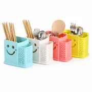 Assorted 1 Pc Cutlery & Stationery Organizer – Multi-Section Plastic Storage Holder