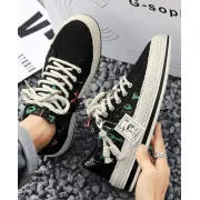 Casual Sneaker Shoes for Men Summer Breathable Lace-Up Waterproof Pointed Toe