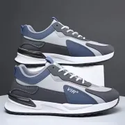 Casual Leather Shoes Lace Lightweight Comfortable Breathable Men's Walking Sneakers