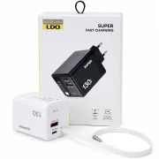 S01 130W Fast Charger (USB-C + USB-A | Built-in Retractable Cable)
