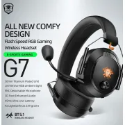Plextone G7 RGB Chroma Wireless Bluetooth 5.1 Gaming Headset With ENC Detachable Mic