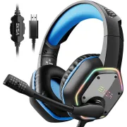 EKSA E1000 USB RGB Gaming Headset 7.1 Surround Sound With Mic Gaming Grade 50Mm Drivers