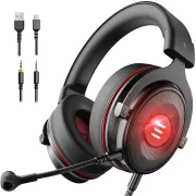 EKSA E900 Pro Gaming Wired Over Ear Headphones With Virtual 7.1 Surround Sound With Mic & Led