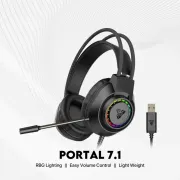 Fantech PORTAL 7.1 HG28 USB Gaming Headphone RGB Virtual 7.1 Surround Sound