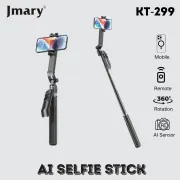 JMARY KT299 Smart Rotation Selfie Stick & Tripod With AI Face Sensor (Up to 1.8 m, 360° Horizontal)
